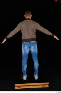 Arnost blue jeans brown sweatshirt clothing standing whole body 0013.jpg